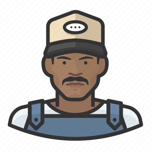 Avatar, baseball cap, farmhand, male, overalls, user icon - Download on Iconfinder