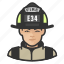 asian, avatar, female, firefighter, user 