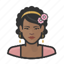 avatar, female, flower, girl, millennial, user, woman