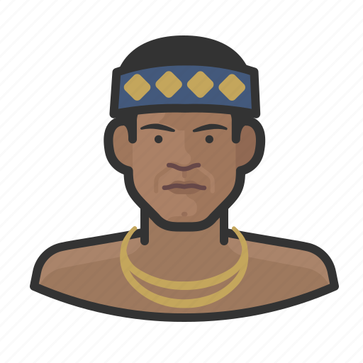 Avatar, headdress, king, man, tribesman, user icon - Download on Iconfinder