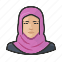 asian, avatar, female, islam, muslim, user, woman