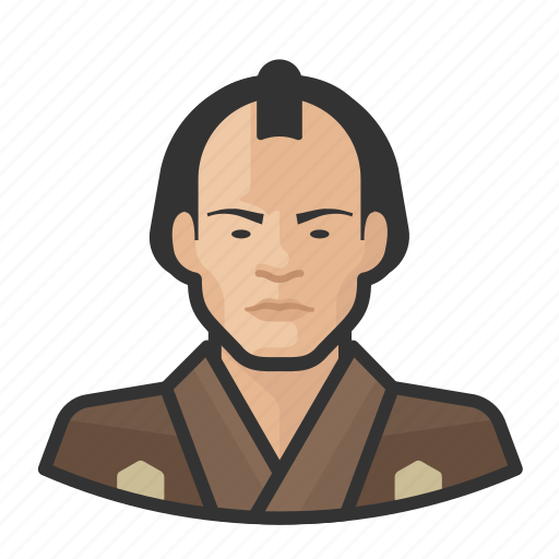 Avatar, japanese, male, samurai, traditional, user icon - Download on Iconfinder