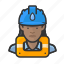 avatar, female, hard hat, user, woman 