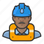 avatar, hard hat, male, man, user 