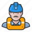 avatar, gas works, hard hat, male, man, user 