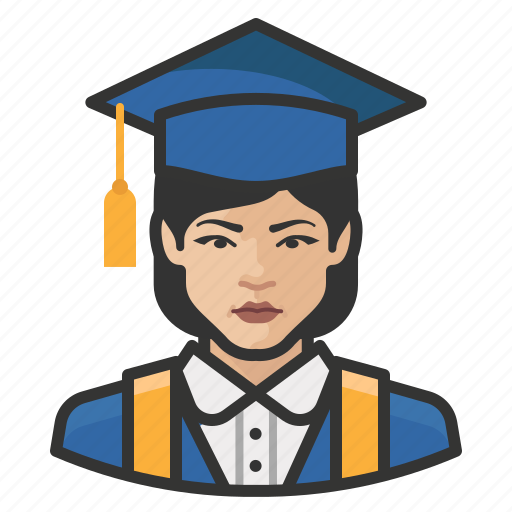 Asian, avatar, female, graduates, millennial, user, woman icon - Download on Iconfinder