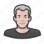 avatar, gray hair, male, man, user 