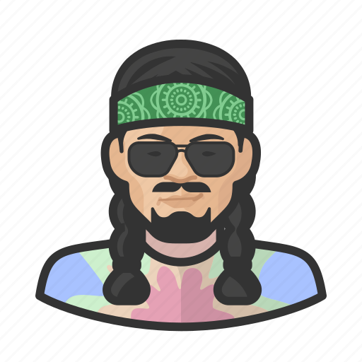 Asian, avatar, hippies, male, man, user icon - Download on Iconfinder