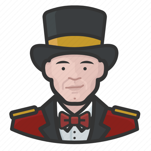Avatar, circus, male, man, ringmaster, tophat icon - Download on Iconfinder