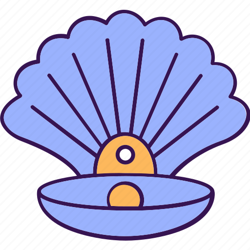 Shell, seashell, scallop, oyster, pearl icon - Download on Iconfinder