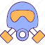 nosebag, respirator, snorkel, gas mask, breathing mask 