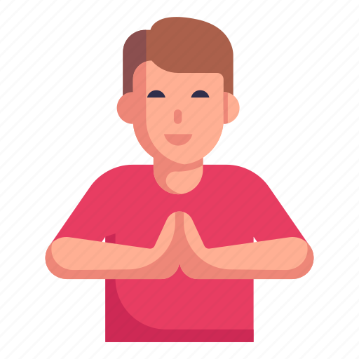 Greetings, pray, namaste, indian boy, gratitude icon - Download on Iconfinder