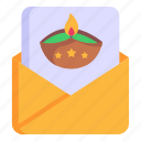 letter, diwali invitation, invitation card, envelope, festival invitation 