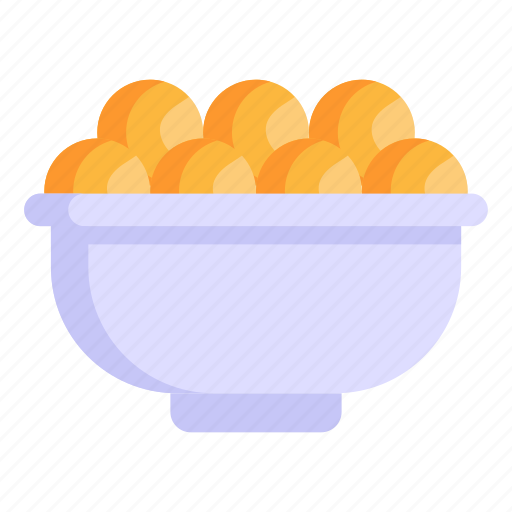 Sweet, dessert, ladoo bowl, indian sweet, edible icon - Download on Iconfinder