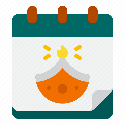Calendar, diwali, diya, date, festival, time, schedule icon - Download on Iconfinder