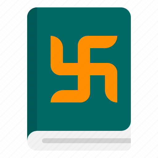 Diwali, book, indian, hinduism, swastika, swastica, surya icon - Download on Iconfinder