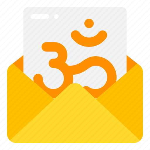 Greeting, card, diwali, om, envelope, letter, mail icon - Download on Iconfinder