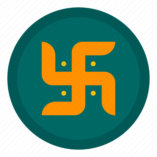 Swastika, diwali, sign, india, hinduism, religion icon - Download on Iconfinder