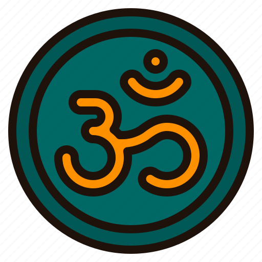 Om, diwali, hinduism, yoga, meditation, cultures icon - Download on Iconfinder