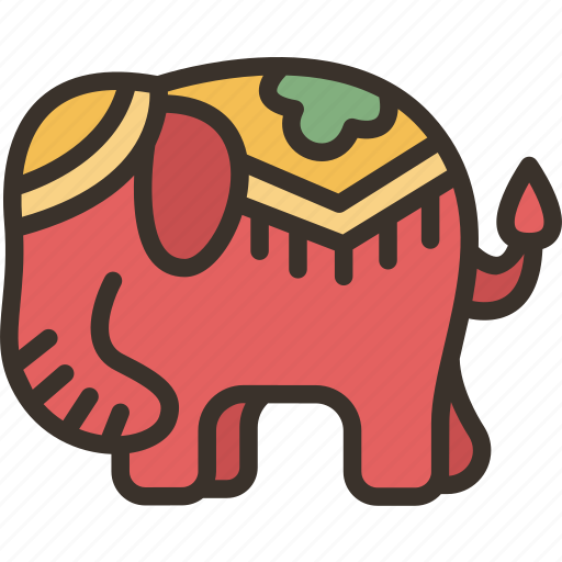 Elephant, animal, decorated, india, culture icon - Download on Iconfinder