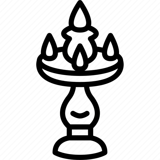 Candelabra, light, candlestick, flame, decoration icon - Download on Iconfinder