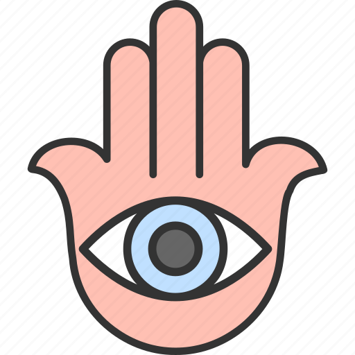 Hamsa, cultures, hand, symbol, hamsa hand, eye icon - Download on Iconfinder
