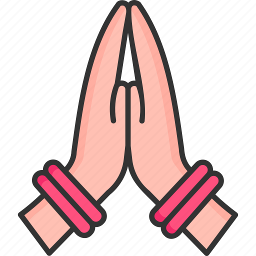 Pray, hand, prayer, praying, praying hands, namaskar icon - Download on Iconfinder