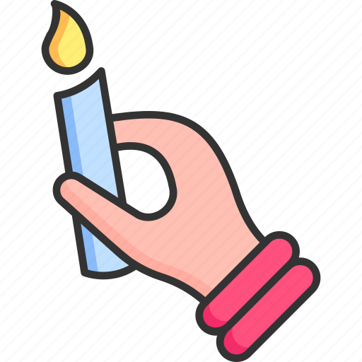 Candle, hand, religion, festival, celebration, diwali icon - Download on Iconfinder