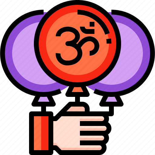 Balloons, celebration, party, diwali, hand icon - Download on Iconfinder