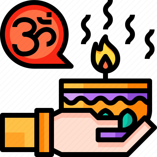 Light, hand, candle, ornamental, cultures icon - Download on Iconfinder