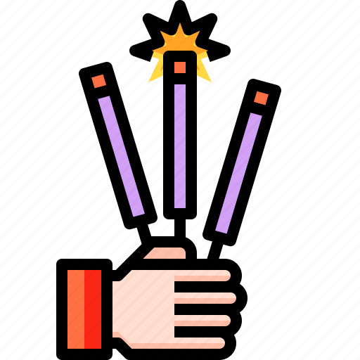 Party, celebration, light, hand, fireworks icon - Download on Iconfinder