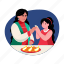 helping, mother, motherhood, parenting, celebrating, diwali 
