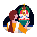 hindu, ritual, praying, worship, diwali, tradition