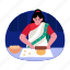 rolling, dough, cooking, preparation, flattening, diwali 