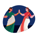traditional, dance, celebrating, diwali, cultural, enjoying