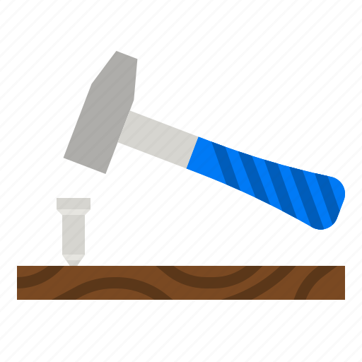 Hammer, nail, construction, repair, carpenter icon - Download on Iconfinder