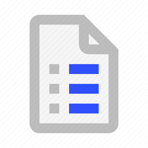 Document, extension, file, list, paper, tasks icon - Download on Iconfinder