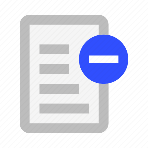 Ban, block, blocked, document, file, paper, text icon - Download on Iconfinder