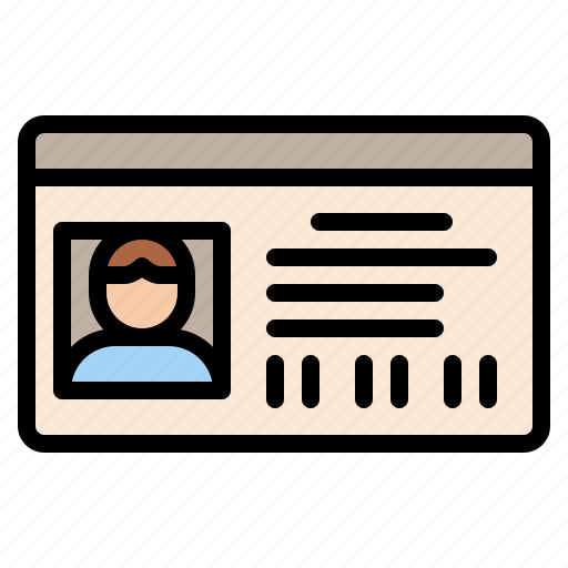 Id, card, identity, personal, document icon - Download on Iconfinder