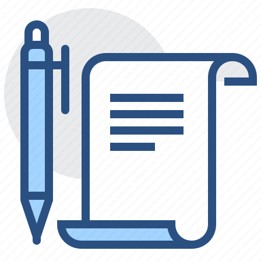 Doc, document, paper, pen, scroll, text icon - Download on Iconfinder