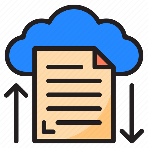 Cloud, document, file, paper, transfer icon - Download on Iconfinder
