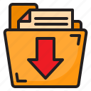 document, download, file, folder, paper
