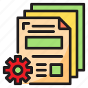document, file, format, gear, setting