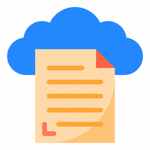 Cloud, document, file, format, paper icon - Download on Iconfinder