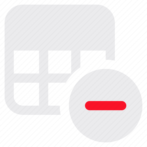 Data, table, remove, removed, edit, tools, web icon - Download on Iconfinder