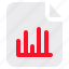 file, graph, document, bar, report, 2 