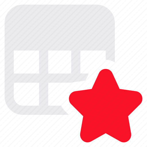 Grid, data, table, web, development, star icon - Download on Iconfinder