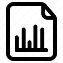 file, graph, document, bar, report