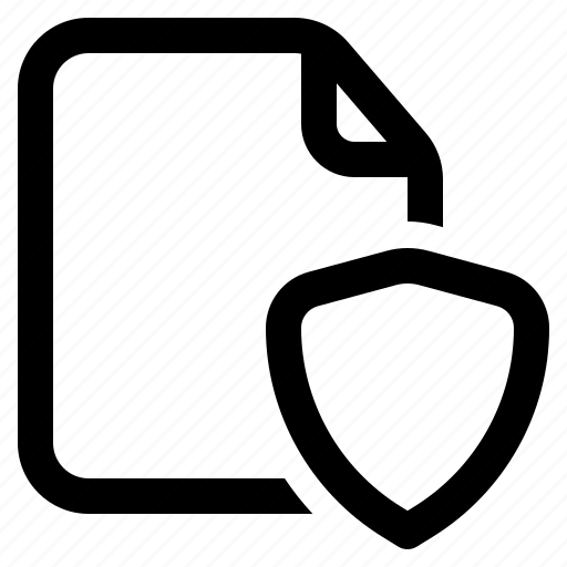 File, shield, document, paper, contract icon - Download on Iconfinder