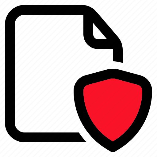 File, shield, document, paper, contract, 1 icon - Download on Iconfinder